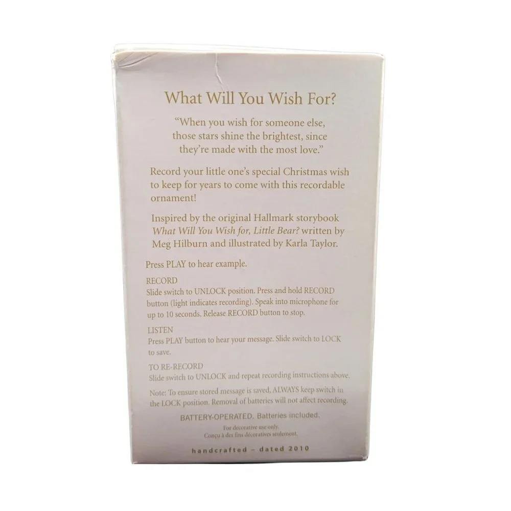 Hallmark Keepsake Recordable Ornament What Will You Wish For Polar Bear 2010